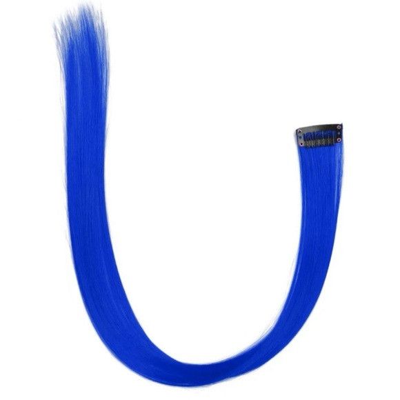 Other 5 Pcs 20 Inches Royal Blue Synthetic Hair Extensions Size ONE SIZE - 4 Thumbnail