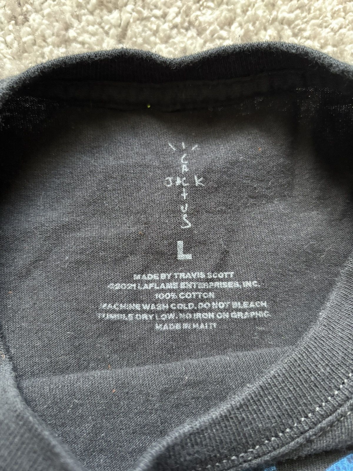 Travis Scott Travis Scott Cactus Jack For Fragment Danger Tee Size Large Size US L / EU 52-54 / 3 - 2 Thumbnail