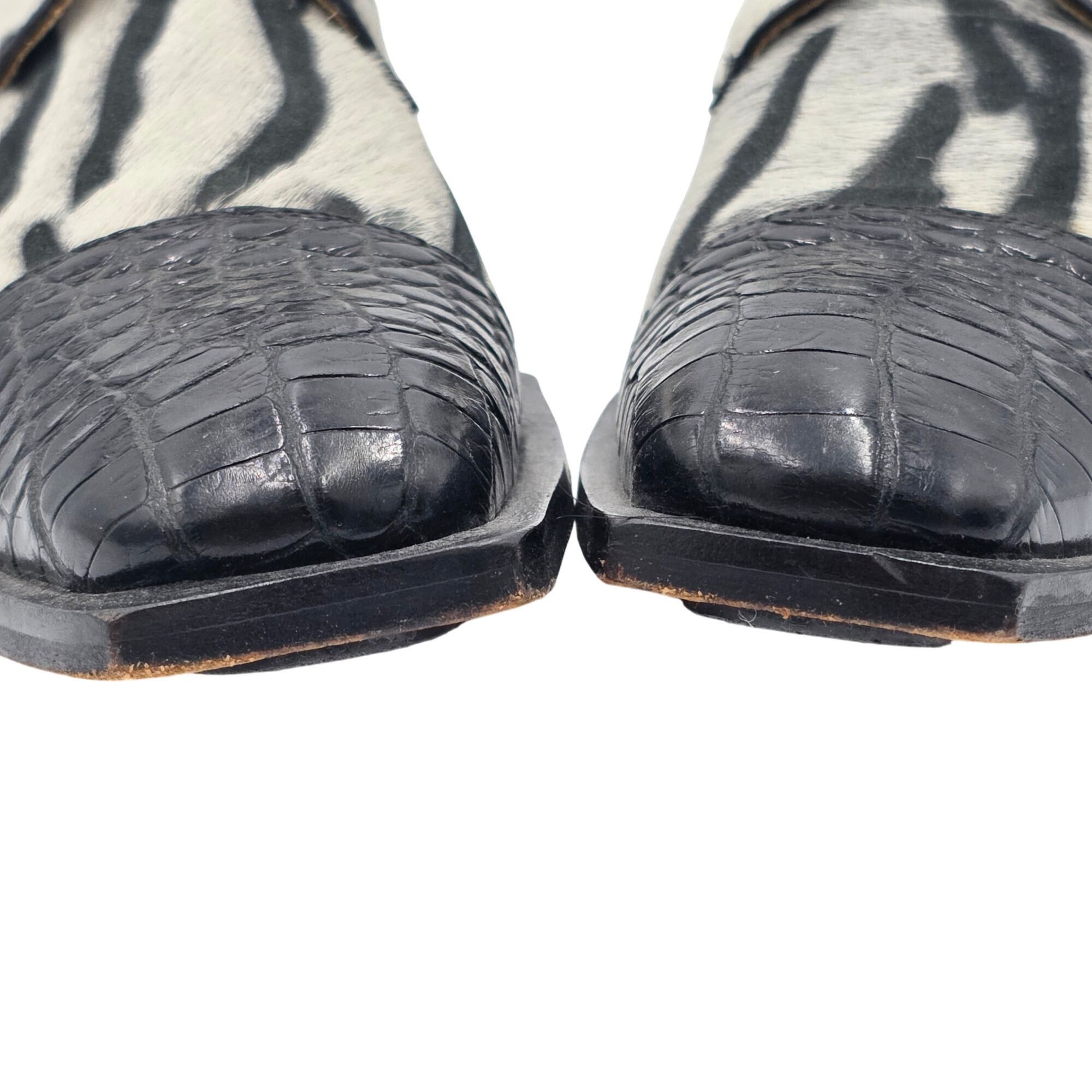David Eden Vintage David Eden Men 9 Alligator Pony Hair Zebra Spectator Size US 9 / EU 42 - 10 Thumbnail