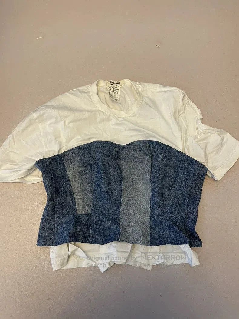 Junya Watanabe Junya Watanabe Comme Des Garcons Denim Patchwork Tee. Size US S / EU 44-46 / 1 - 1 Thumbnail