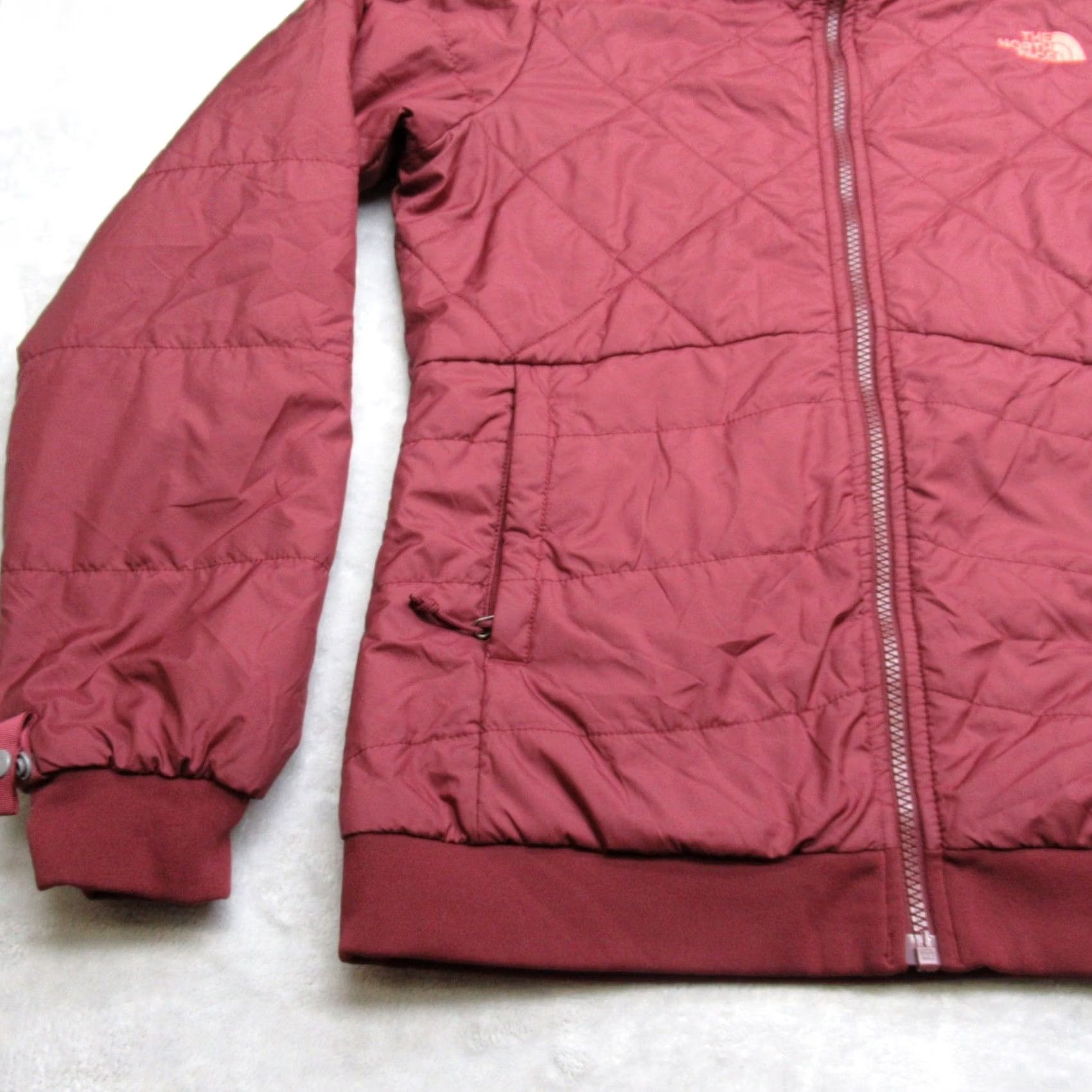 The North Face The North Face Jacket Womens Burgundy Quilted Puffer Lightweight Pack S Red Zip Size S / US 4 / IT 40 - 3 Thumbnail