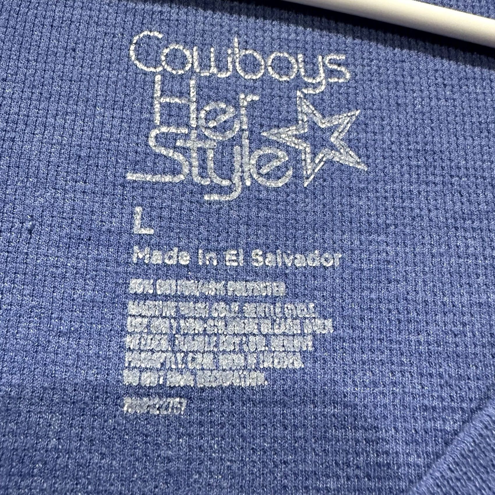 Vintage Dallas Cowboys Football Her Style Blue Graphic V-neck Thermal Shirt L Womens GUC Size L / US 10 / IT 46 - 5 Thumbnail