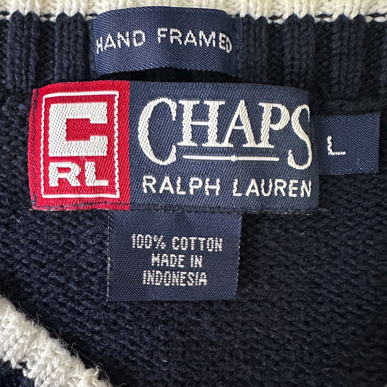 Chaps Ralph Lauren Vintage Chaps Ralph Lauren Sweater Vest Men L Blue Striped Size US L / EU 52-54 / 3 - 6 Thumbnail