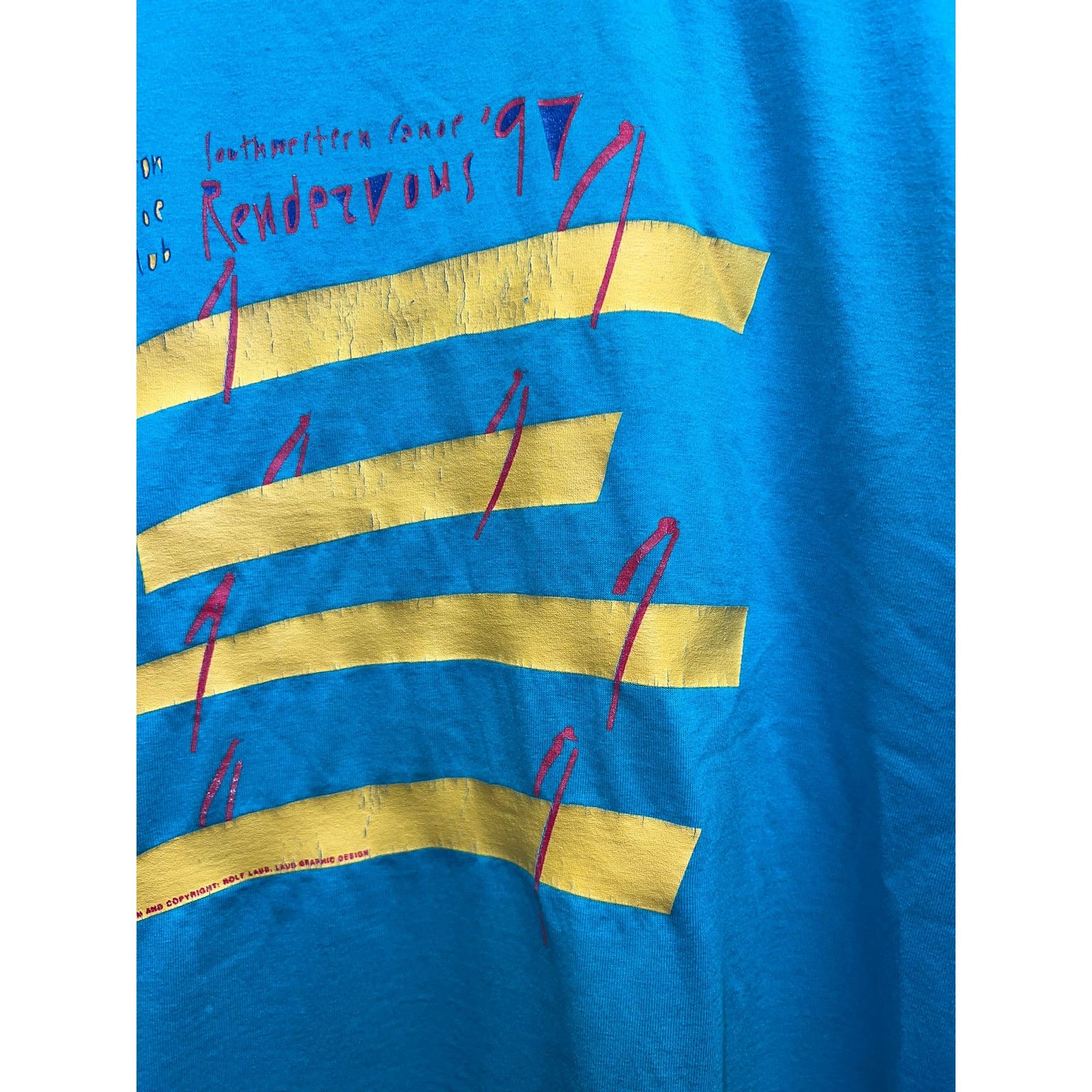 Fruit Of The Loom Vintage Canoe Shirt Houston Canoeing Club 97 Teal Tee M Size US M / EU 48-50 / 2 - 5 Thumbnail
