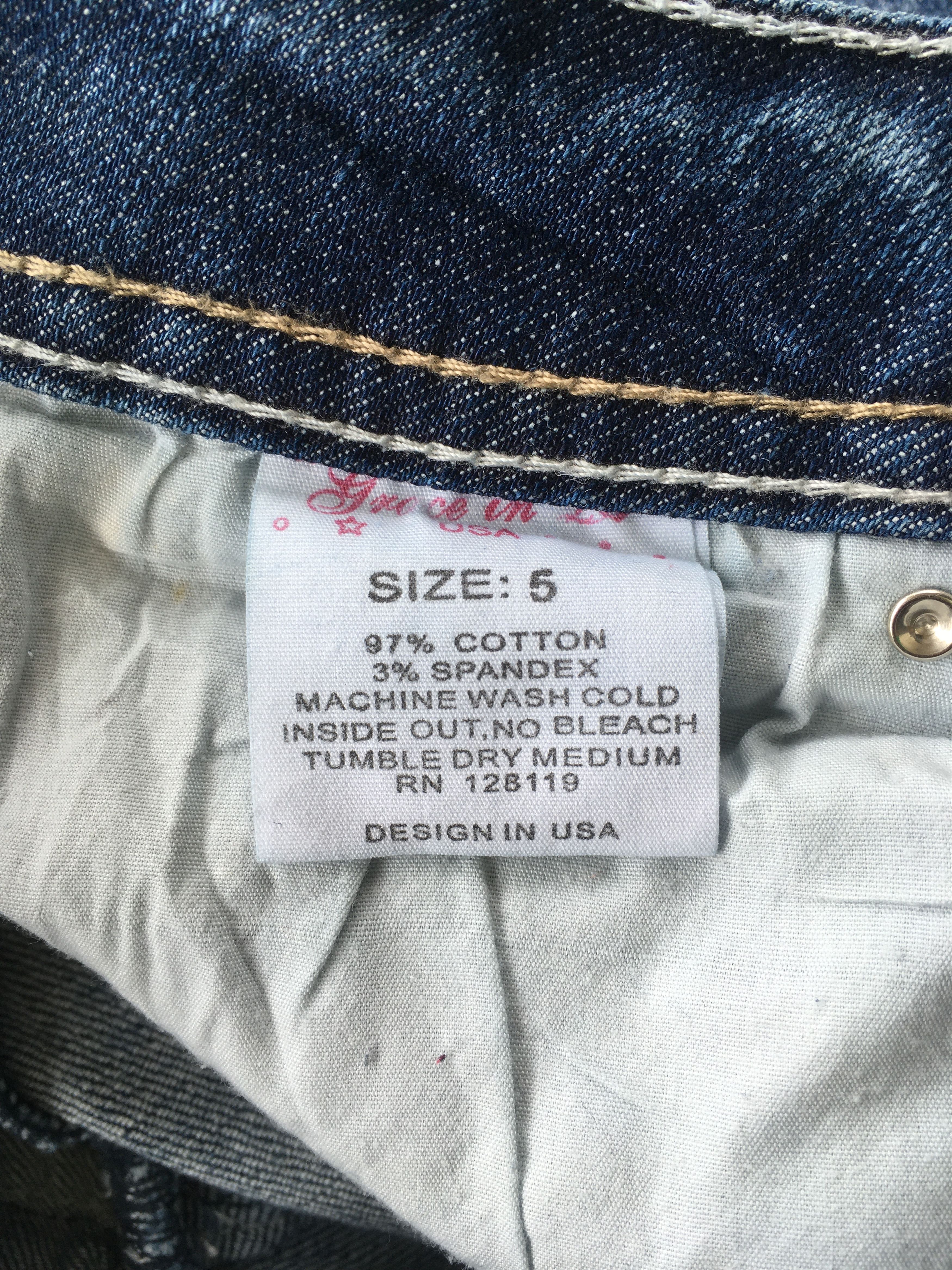 Grace in LA × Jean low-rise embellished embroidered signature boot jeans D-976 Size 26" / US 2 / IT 38 - 11 Thumbnail