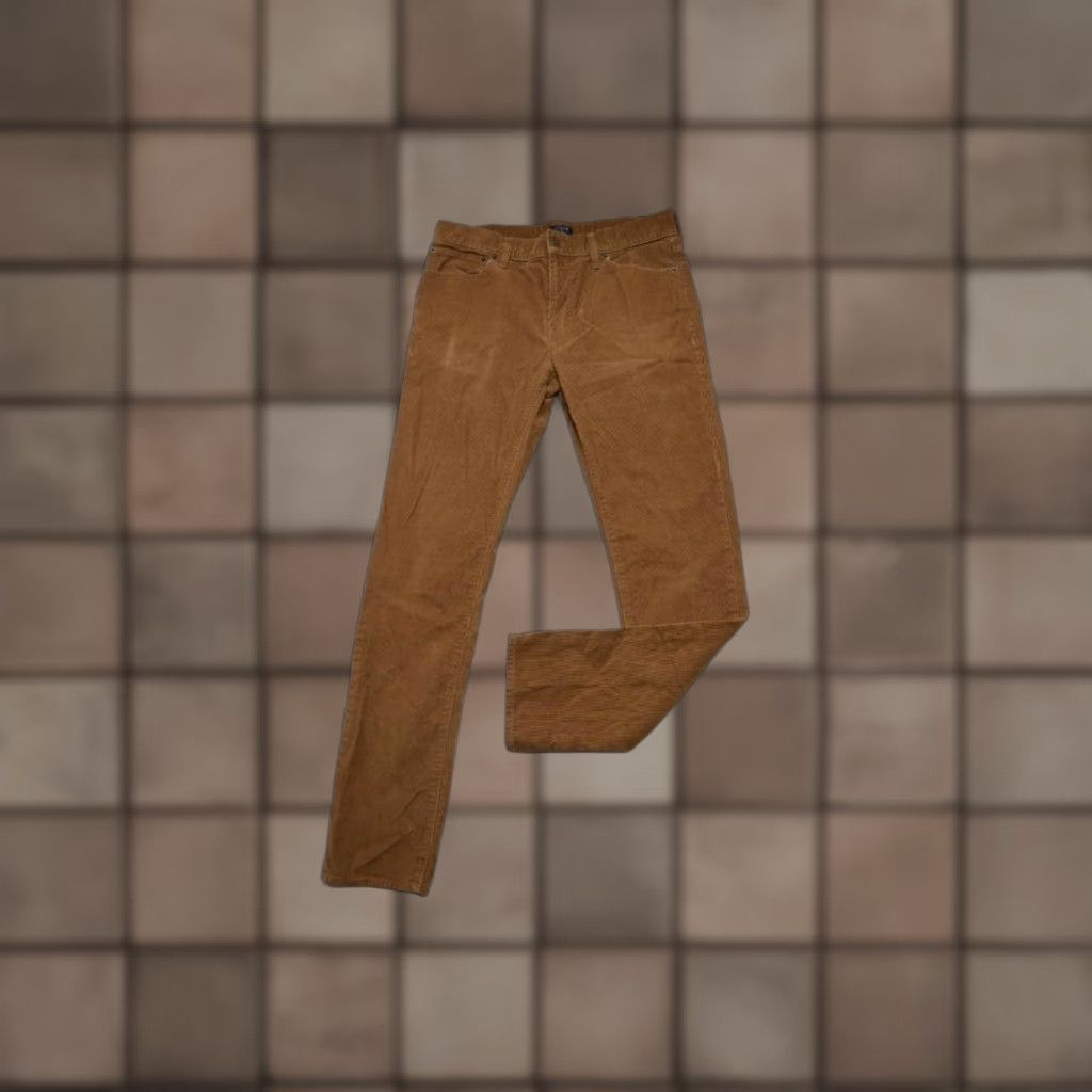 Crew Mens Cotton Spandex Slim Fit Corduroy Pants Chino Brown