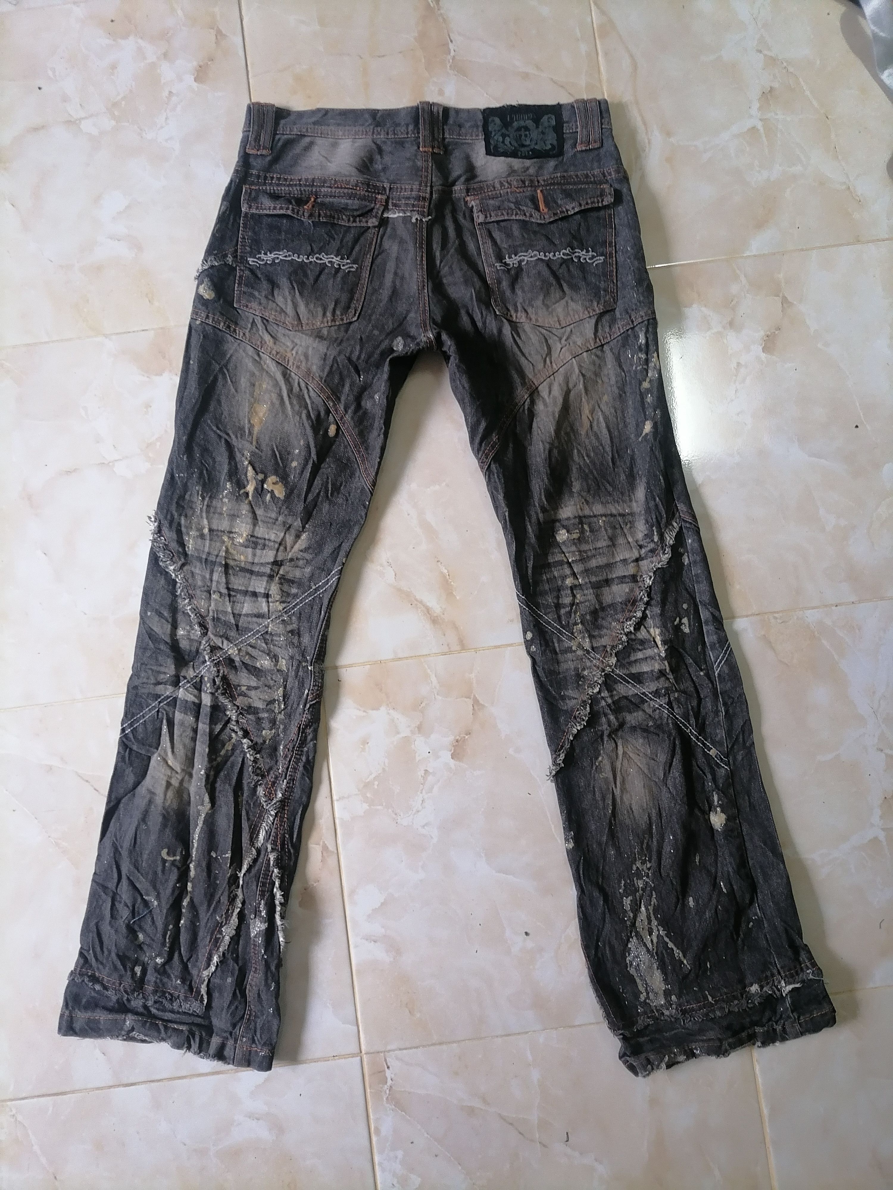LOWBOX Lowbox Original Design Punk Style Jeans Size US 33 - 3 Thumbnail