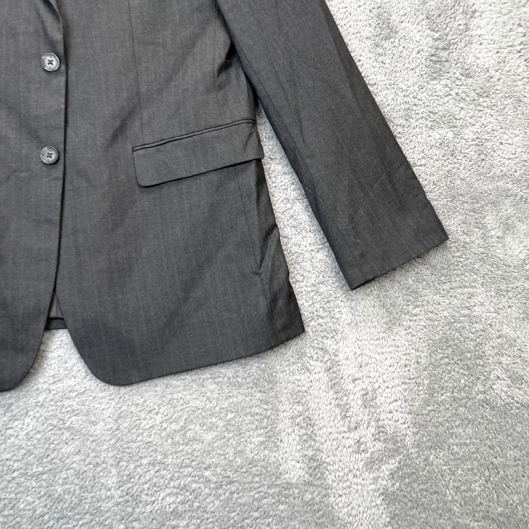 Banana Republic Banana Republic Jacket Mens 42L Gray Blazer Coat Striped Notch Lapel Single-Breasted 2-Button Formal Size 42R - 6 Thumbnail