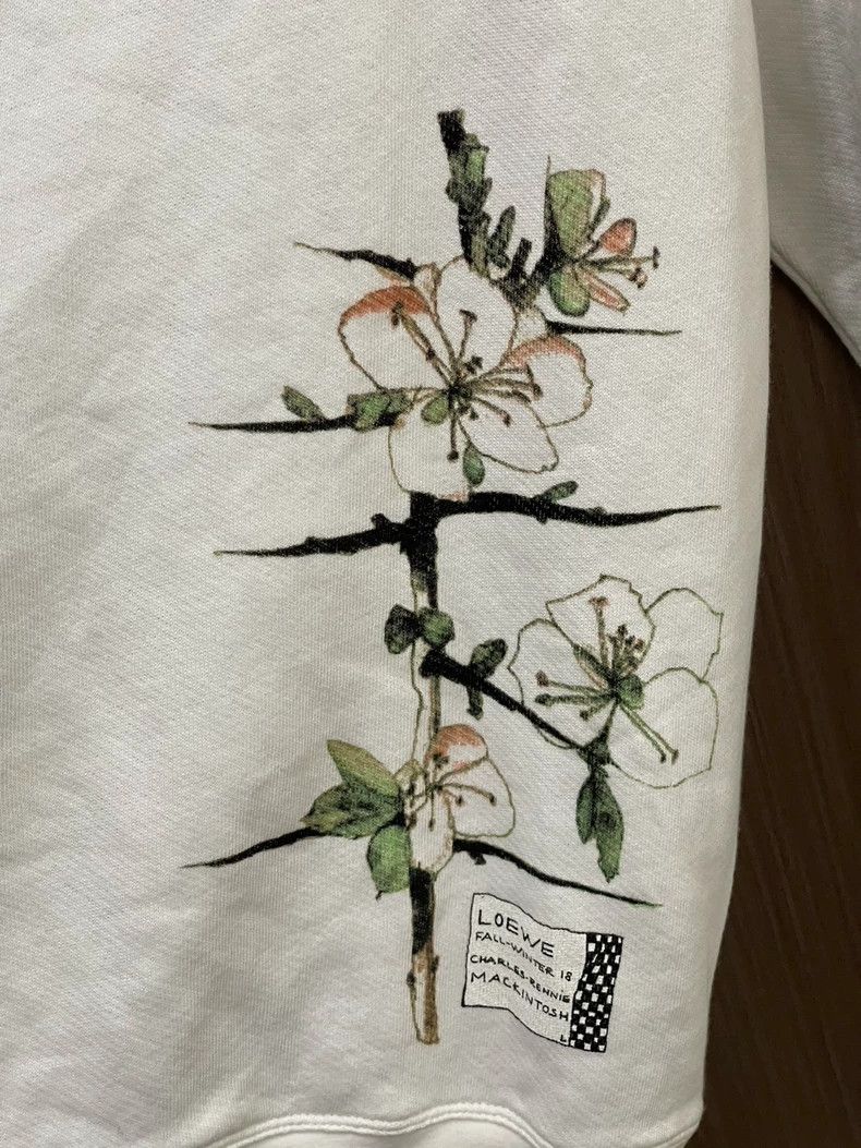 Loewe LOEWE White ladies' floral long sleeves Size M / US 6-8 / IT 42-44 - 6 Thumbnail