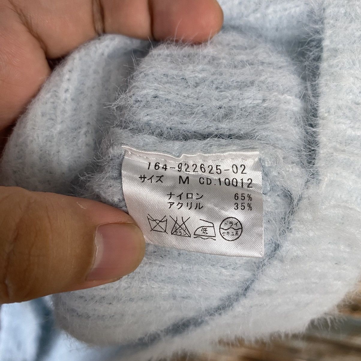 Homespun Knitwear DL Ingni Blue fur shaggy mohair Knitwear #C1042 Size S / US 4 / IT 40 - 11 Thumbnail