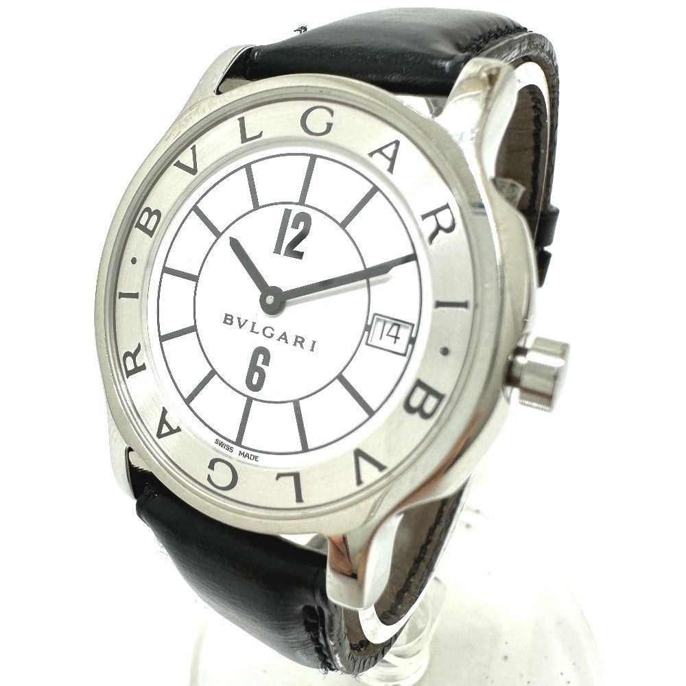 Bvlgari Bvlgari St35S Solo Tempo Quartz Date Wristwatch Ss Men Size ONE SIZE - 1 Thumbnail