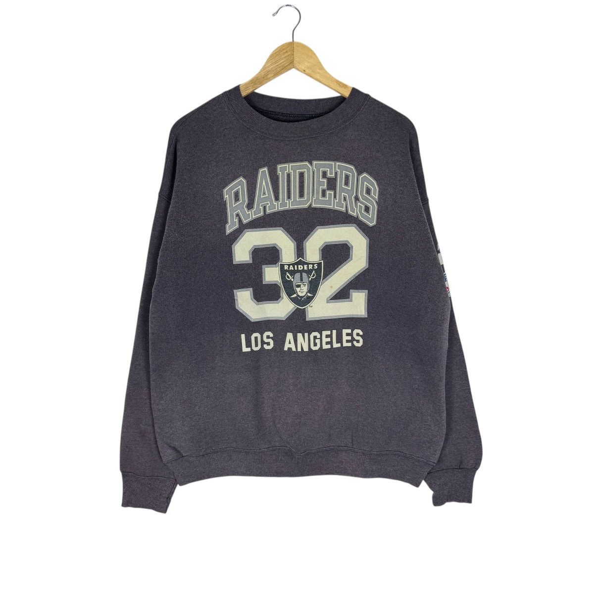 NFL ☀️RAIDERS LOS ANGELES NFL FADED BLACK SWEATSHIRTS CREWNECK Size US L / EU 52-54 / 3 - 2 Thumbnail