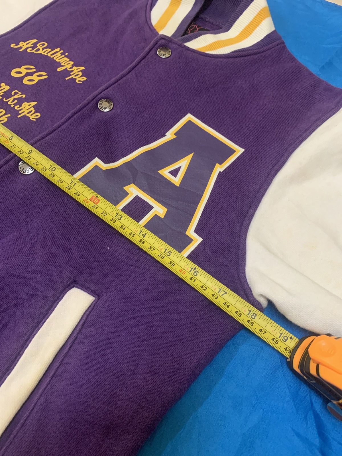 Bape Apee Sweat Varsity Jacket Size XS / US 0-2 / IT 36-38 - 18 Thumbnail