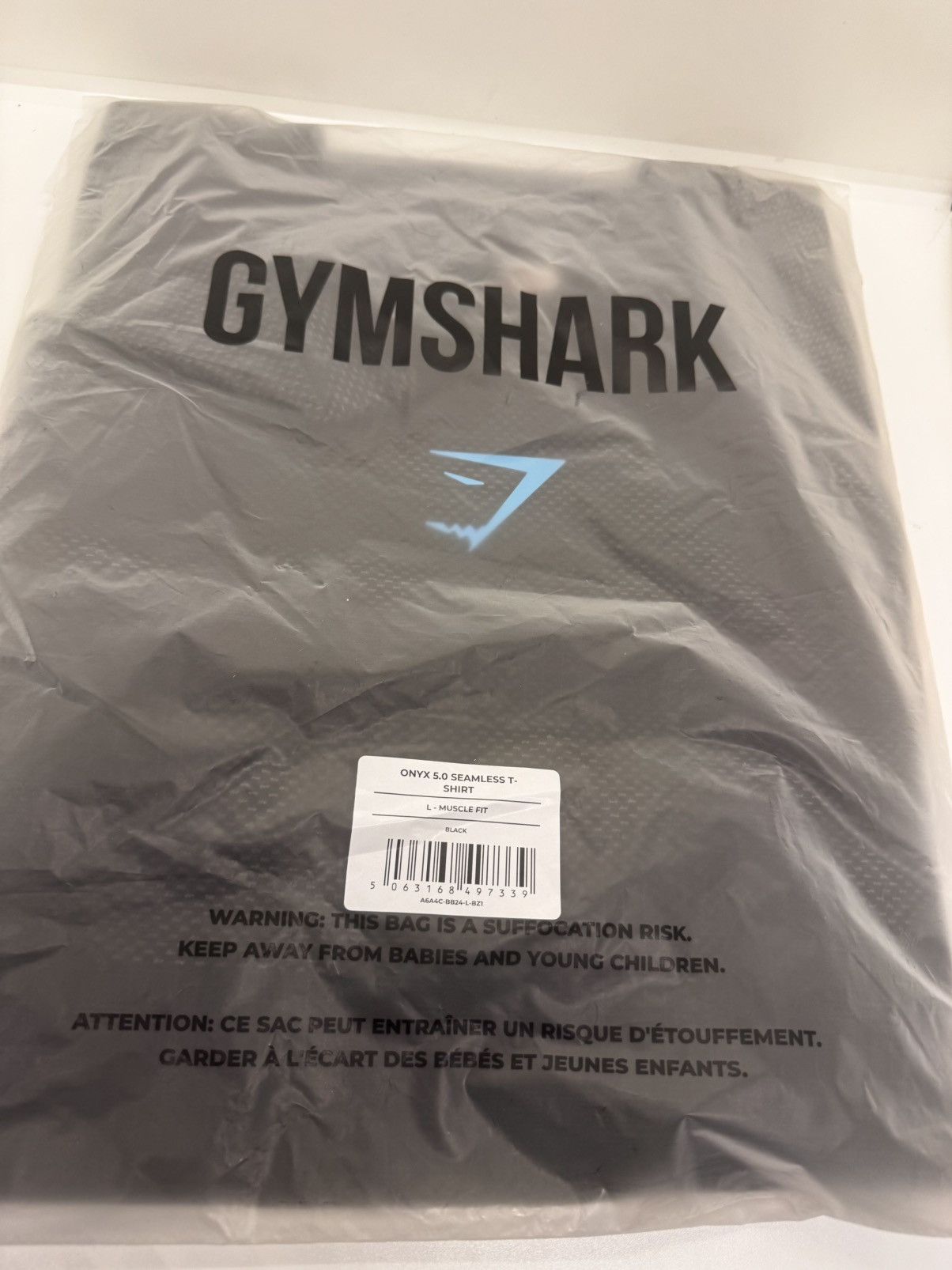 Gymshark Gymshark Onyx 5.0 Seamless T-Shirt Black/Onyx Grey Men Size US L / EU 52-54 / 3 - 2 Thumbnail
