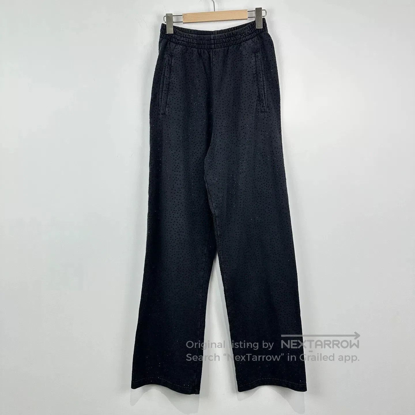 Balenciaga Balenciaga Vintage Rhinestone Wide-Leg Pants. Size 26" / US 2 / IT 38 - 1 Thumbnail