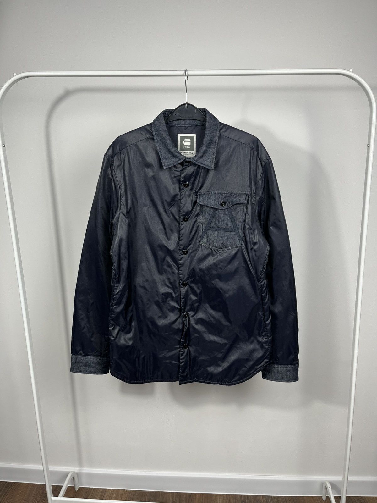 G-Star G-Star RAW Quilted Overshirt Jacket Navy Blue Size L Size US L / EU 52-54 / 3 - 1 Thumbnail