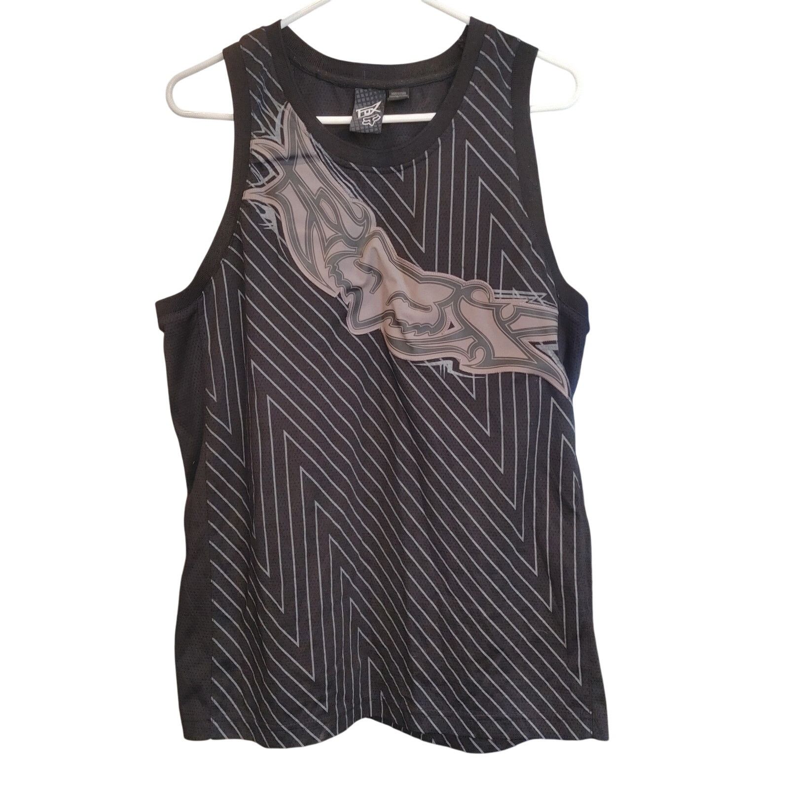 Fox Racing Fox Racing Men's LG Black/Gray Stripe Logo Graphic Jersey Size US L / EU 52-54 / 3 - 1 Thumbnail