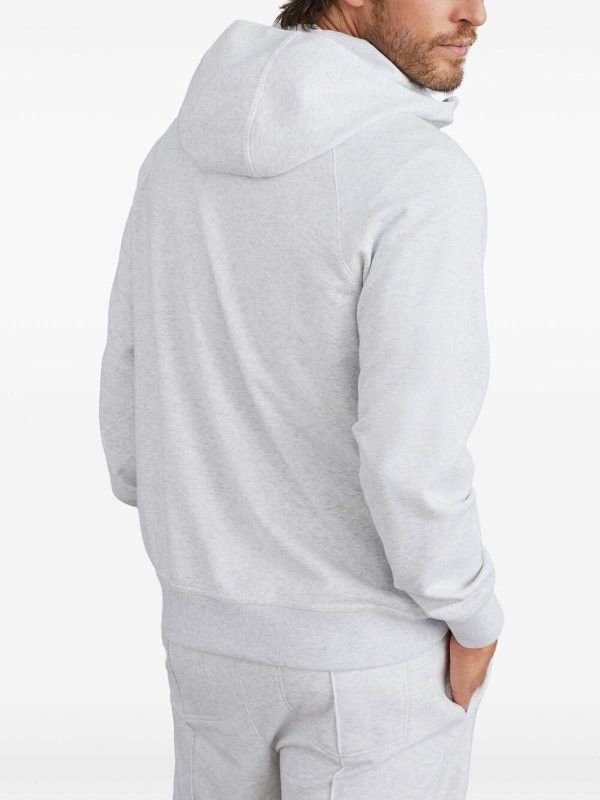 Brunello Cucinelli o1y0526 Hoodie in Light Gray Size US M / EU 48-50 / 2 - 3 Thumbnail