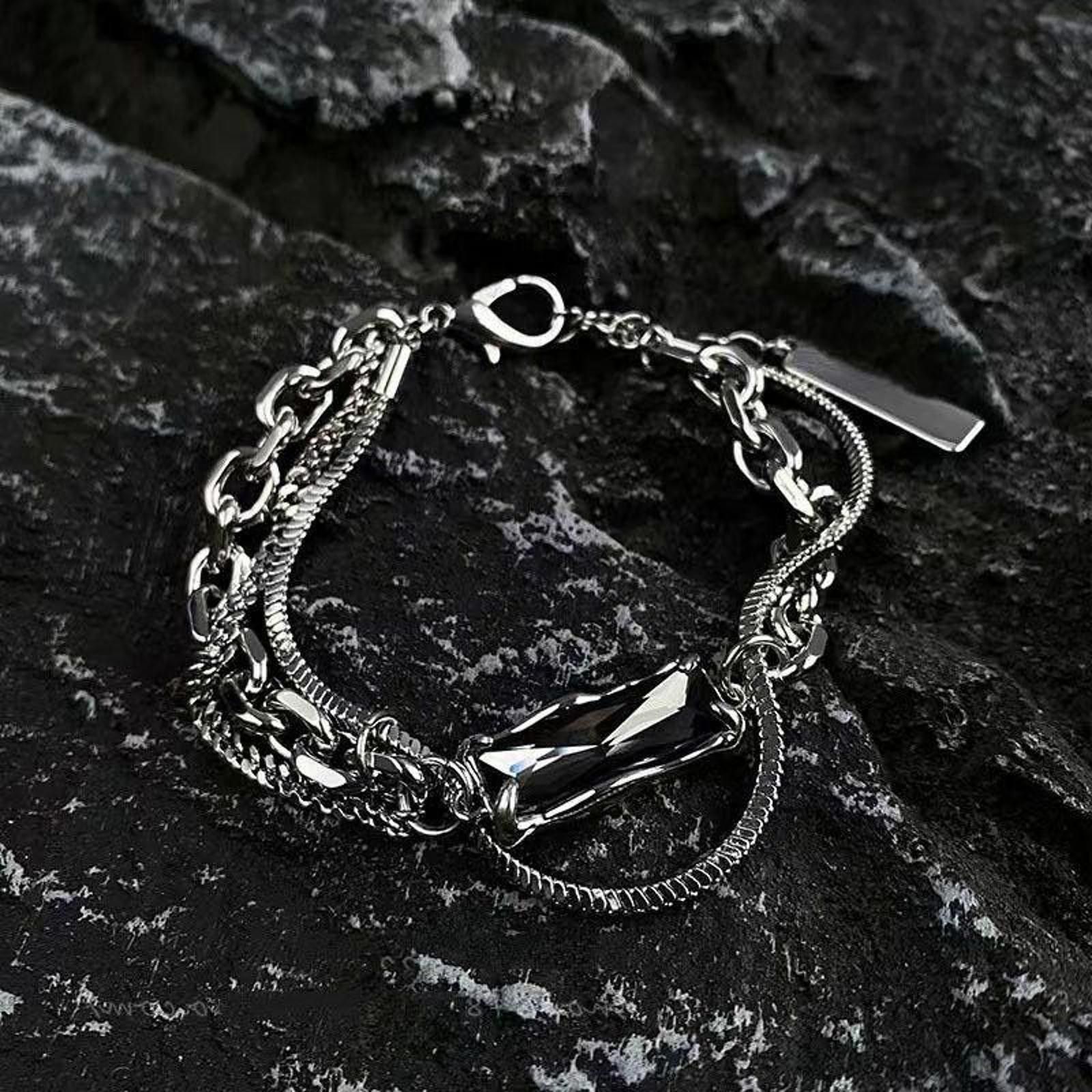 Jewelry Chain Link Silver Layered Bracelet Size ONE SIZE - 4 Thumbnail