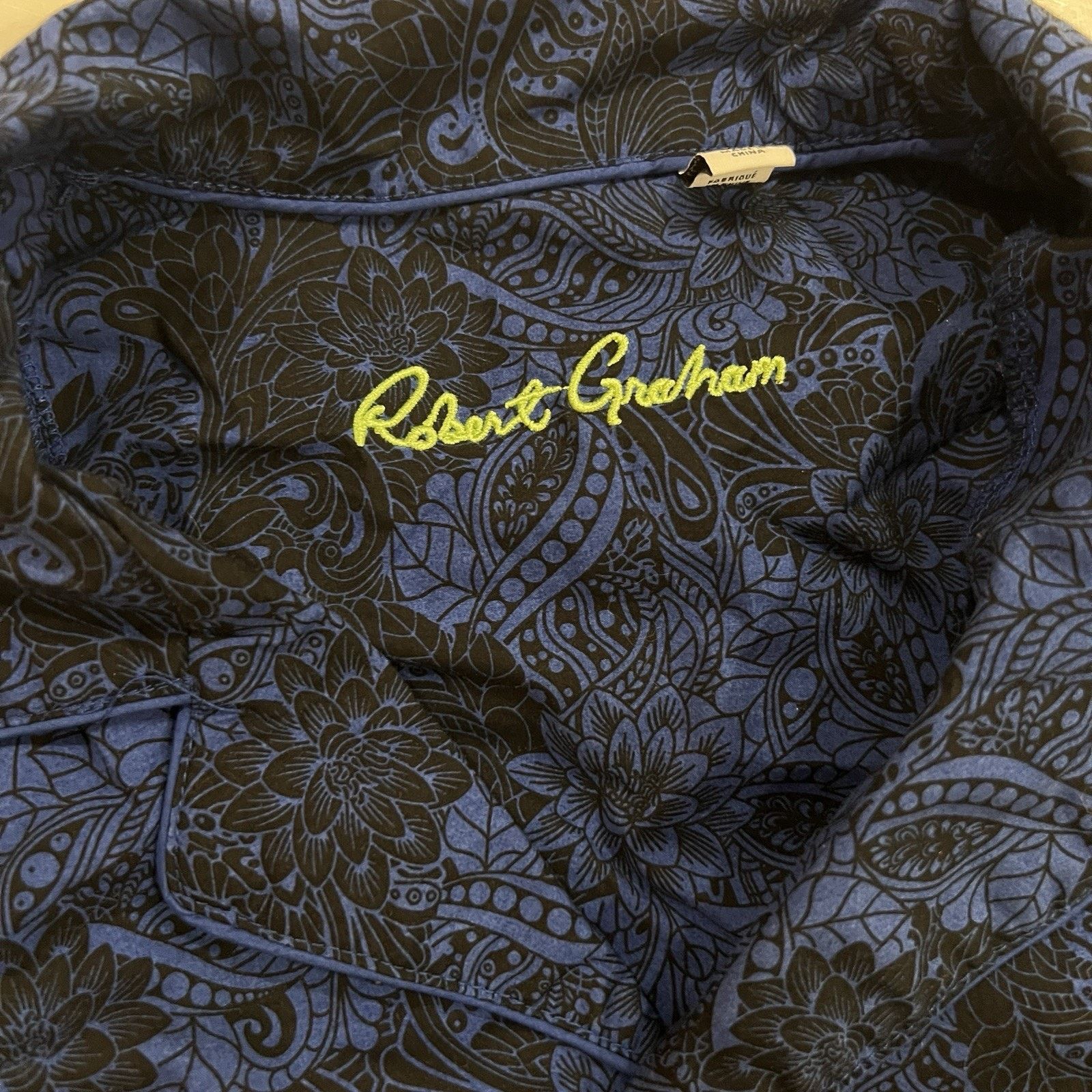 Robert Graham Robert Graham Mens Large Pajama Shirt Button Up Size US L / EU 52-54 / 3 - 3 Thumbnail