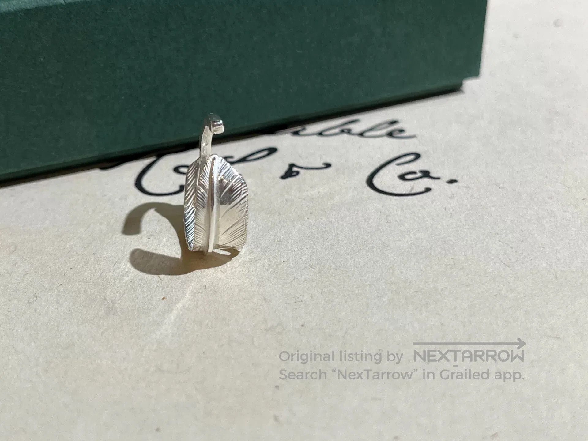 Takumi elegant silver feather ring adjustable size. Size ONE SIZE - 2 Thumbnail