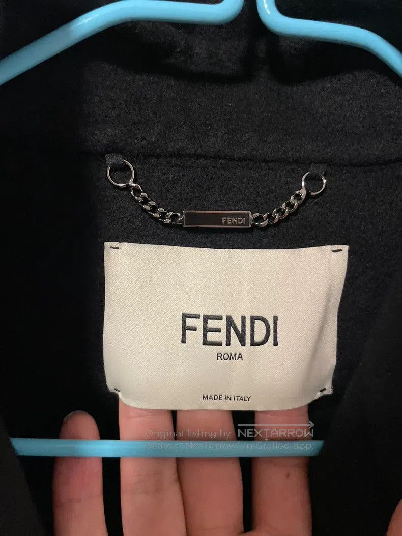 Fendi Fendi Cashmere coat with black leather patch pockets Size XS / US 0-2 / IT 36-38 - 5 Thumbnail
