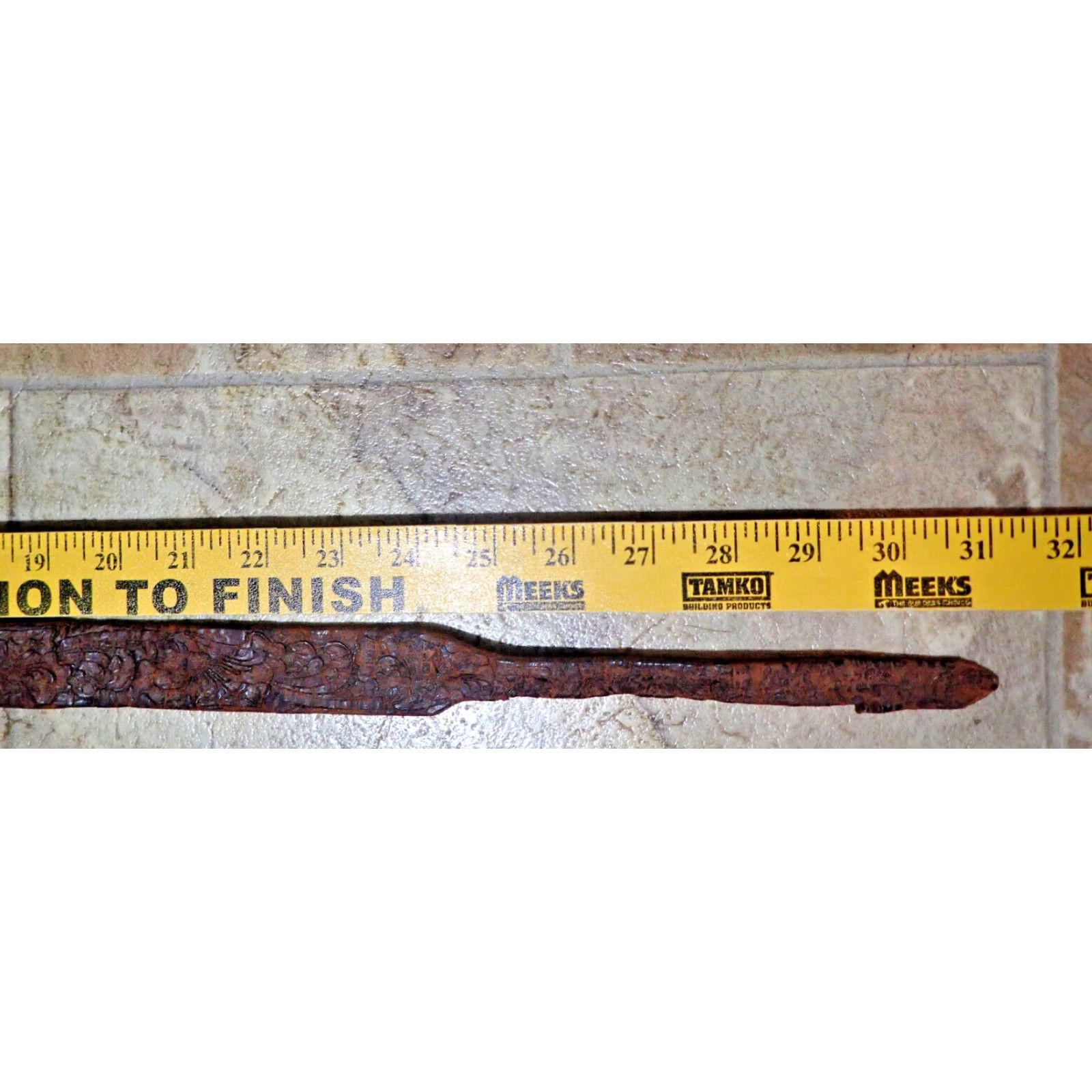 Vintage VINTAGE 1930s 40s Leather Belt Floral Leaf Tooled 1-1/4" Brown Handmade USA Unbranded Adult 26-28 Size ONE SIZE - 6 Thumbnail