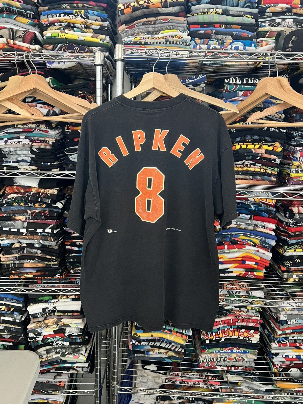 Starter 1994 MLB Baltimore Orioles Ripken Single Stitch Baseball Tee Size US XL / EU 56 / 4 - 2 Thumbnail