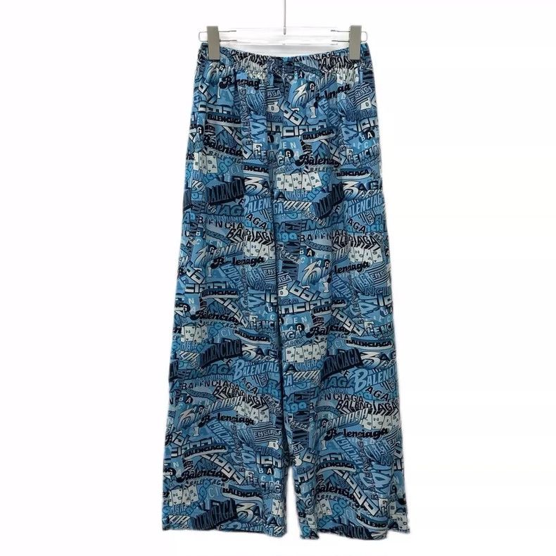 Balenciaga Balenciaga Blue logo monogrammed printed mulberry silk cas Size US 36 / EU 52 - 1 Thumbnail