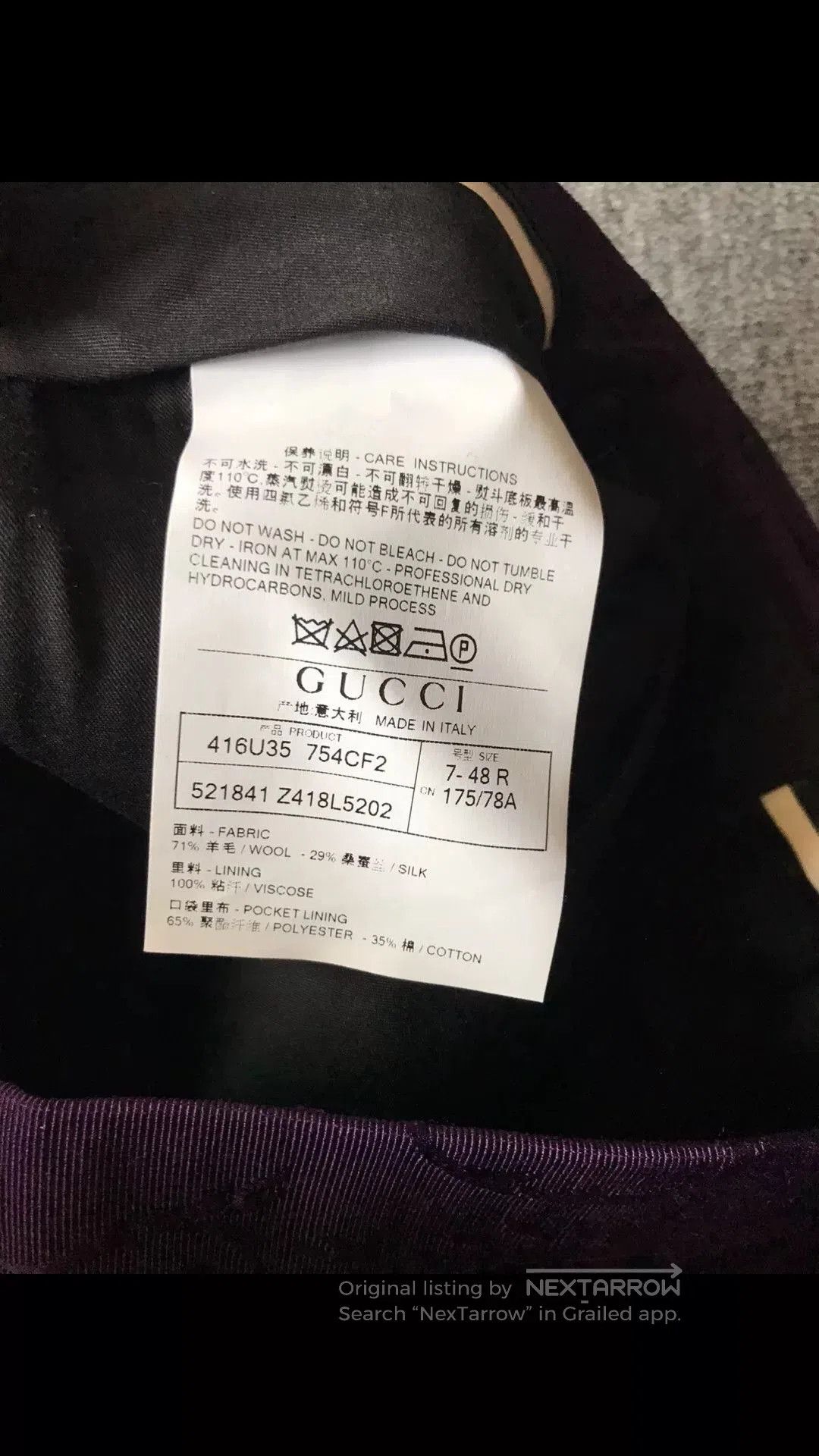 Gucci Gucci Purple Casual Pants with Embroidery. Size US 32 / EU 48 - 6 Thumbnail