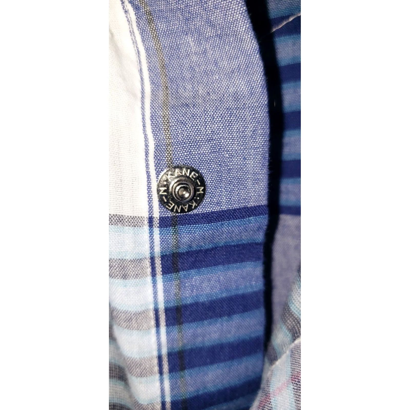 Lee Lee Pearl Snap Button Long Sleeve Shirt Men's XL Blue White Plaid Denim Size US XL / EU 56 / 4 - 7 Thumbnail