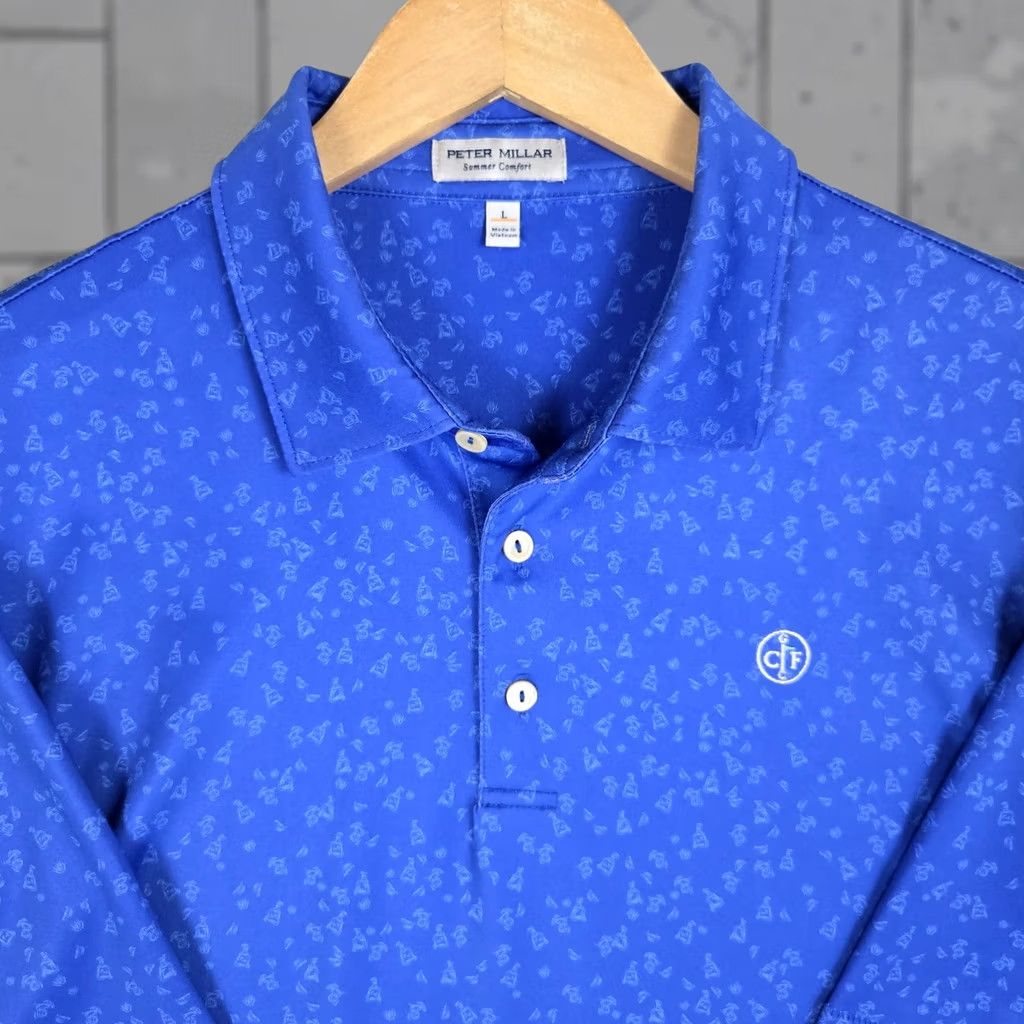 Peter Millar PETER MILLAR x CONWAY FARMS Tequila Lime Mens Polo Shirt Large Summer Comfort Size US L / EU 52-54 / 3 - 1 Thumbnail