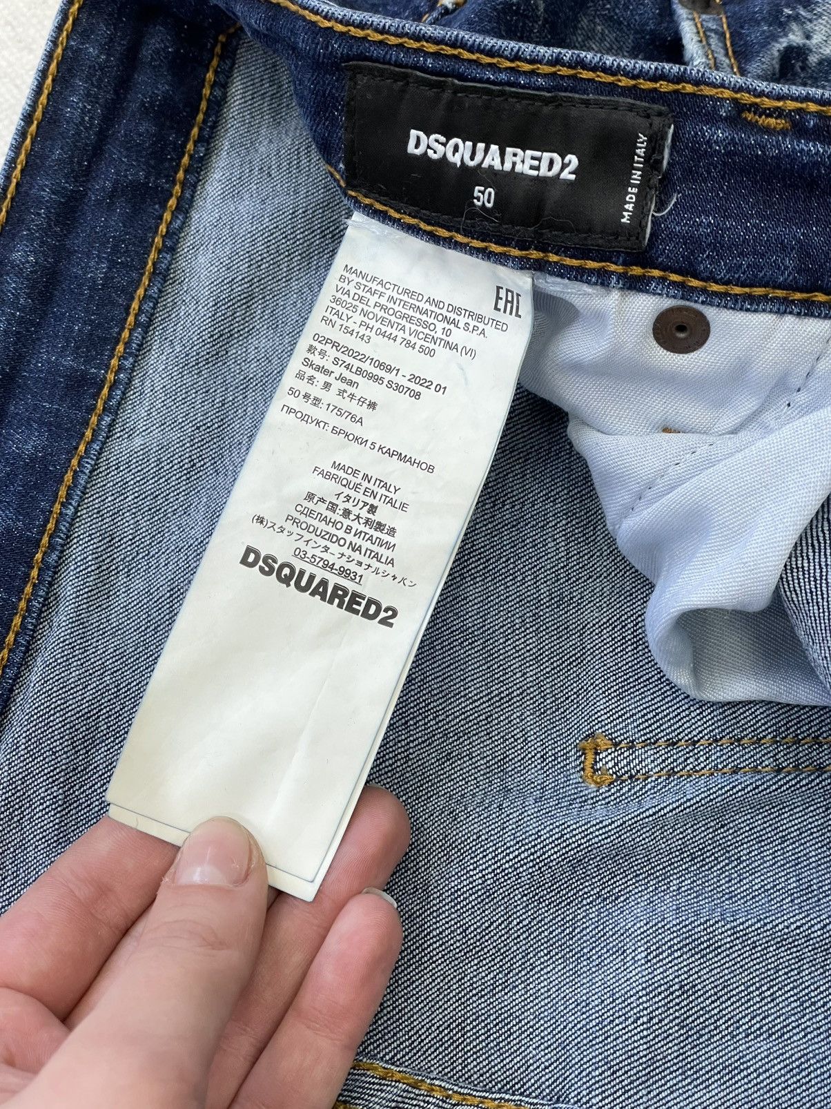 Dsquared2 Dsquared2 distressed blue denim jeans Y2K Italian fit Size US 36 / EU 52 - 11 Thumbnail