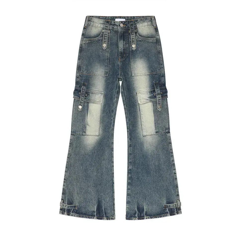 Japanese Brand Retro loose pocket straight leg jeans Size US 32 / EU 48 - 5 Thumbnail