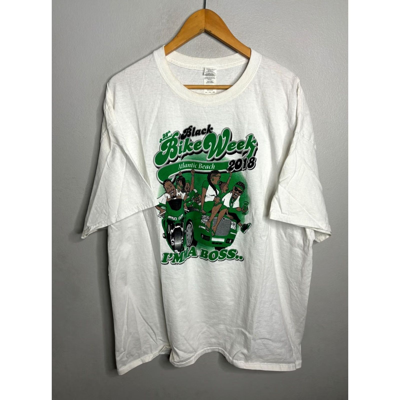 Gildan Biker T-Shirt Atlantic Beach 2018 Bike Week Imma Boss 3XL Men Size US XXL / EU 58 / 5 - 2 Thumbnail