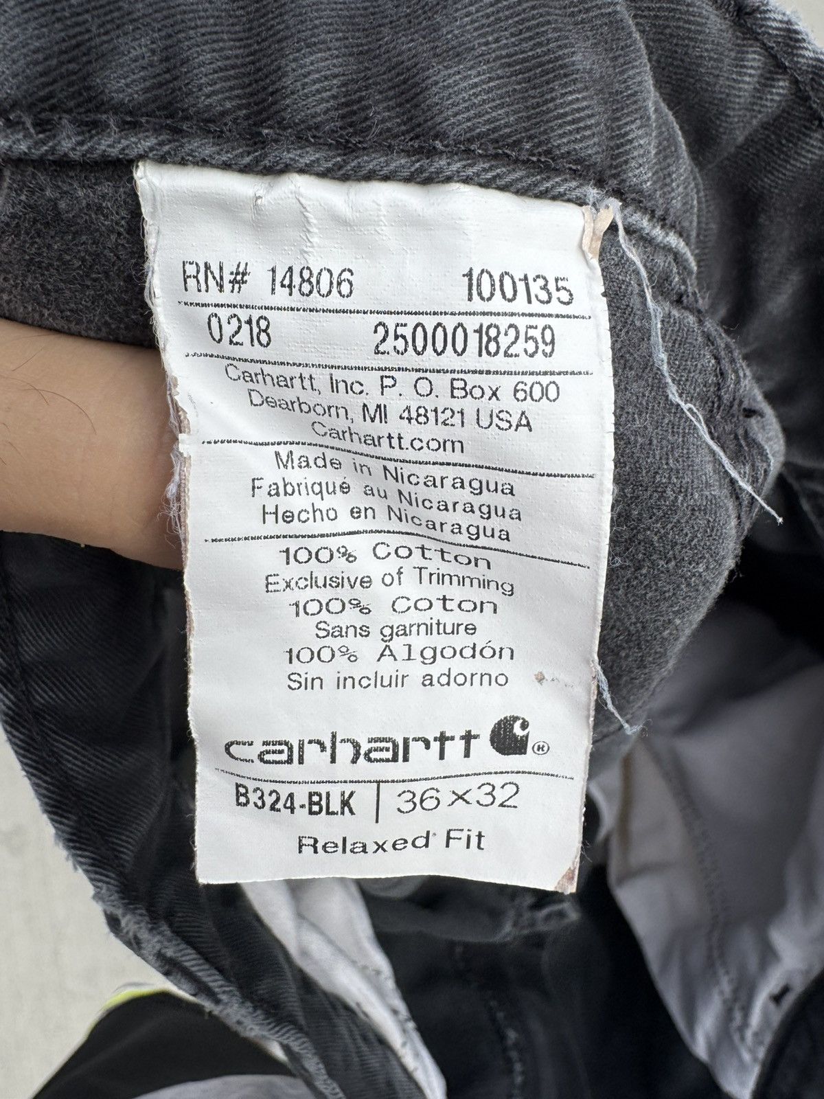 Carhartt CARHARTT BLACK CARGO DENIM JEANS RELAXED FIT 36 W x 32 L Size US 36 / EU 52 - 10 Thumbnail