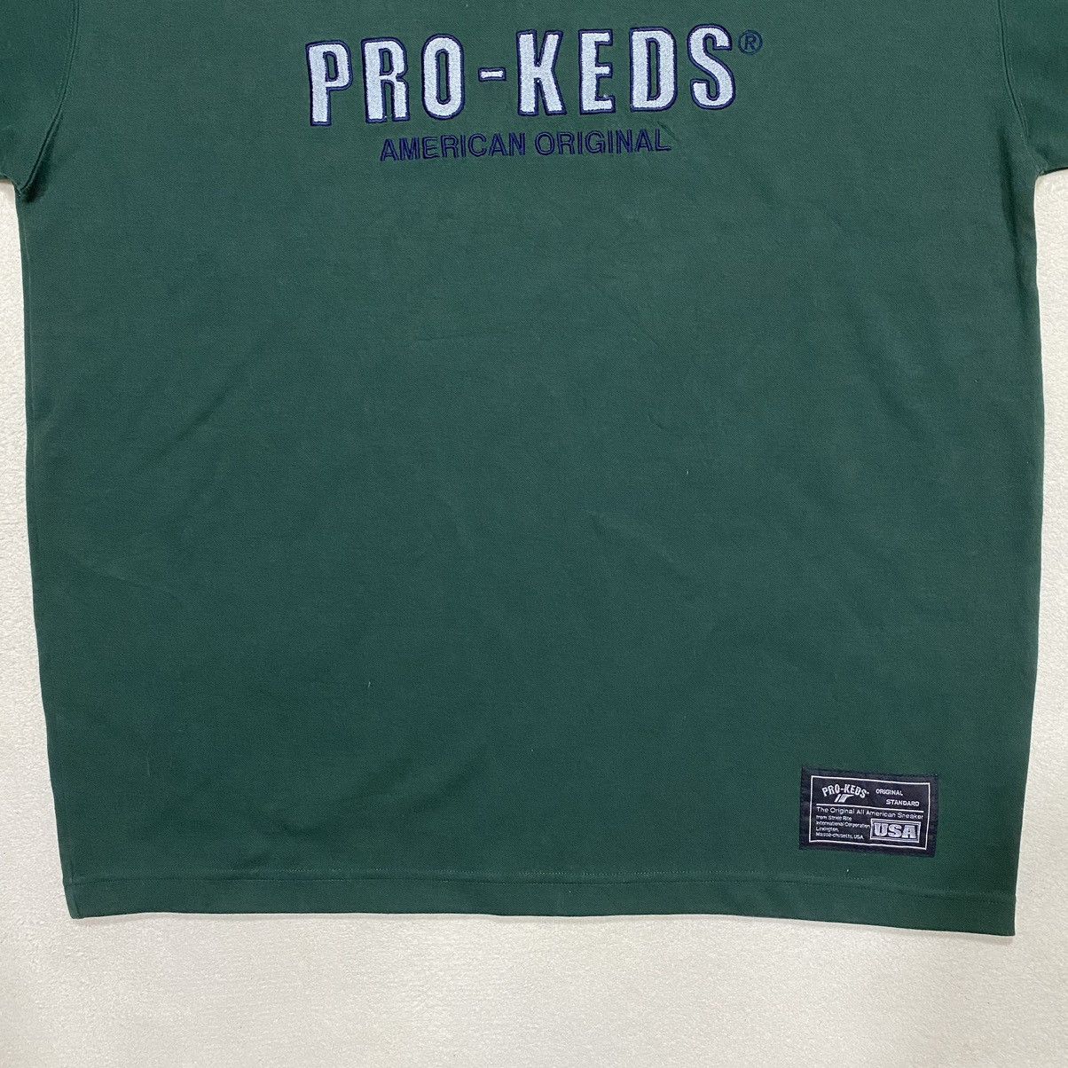 Pro-Keds × Vintage Vintage PRO KEDS Embroidered Spellout V-Neck Sweatshirt Size US XL / EU 56 / 4 - 3 Thumbnail