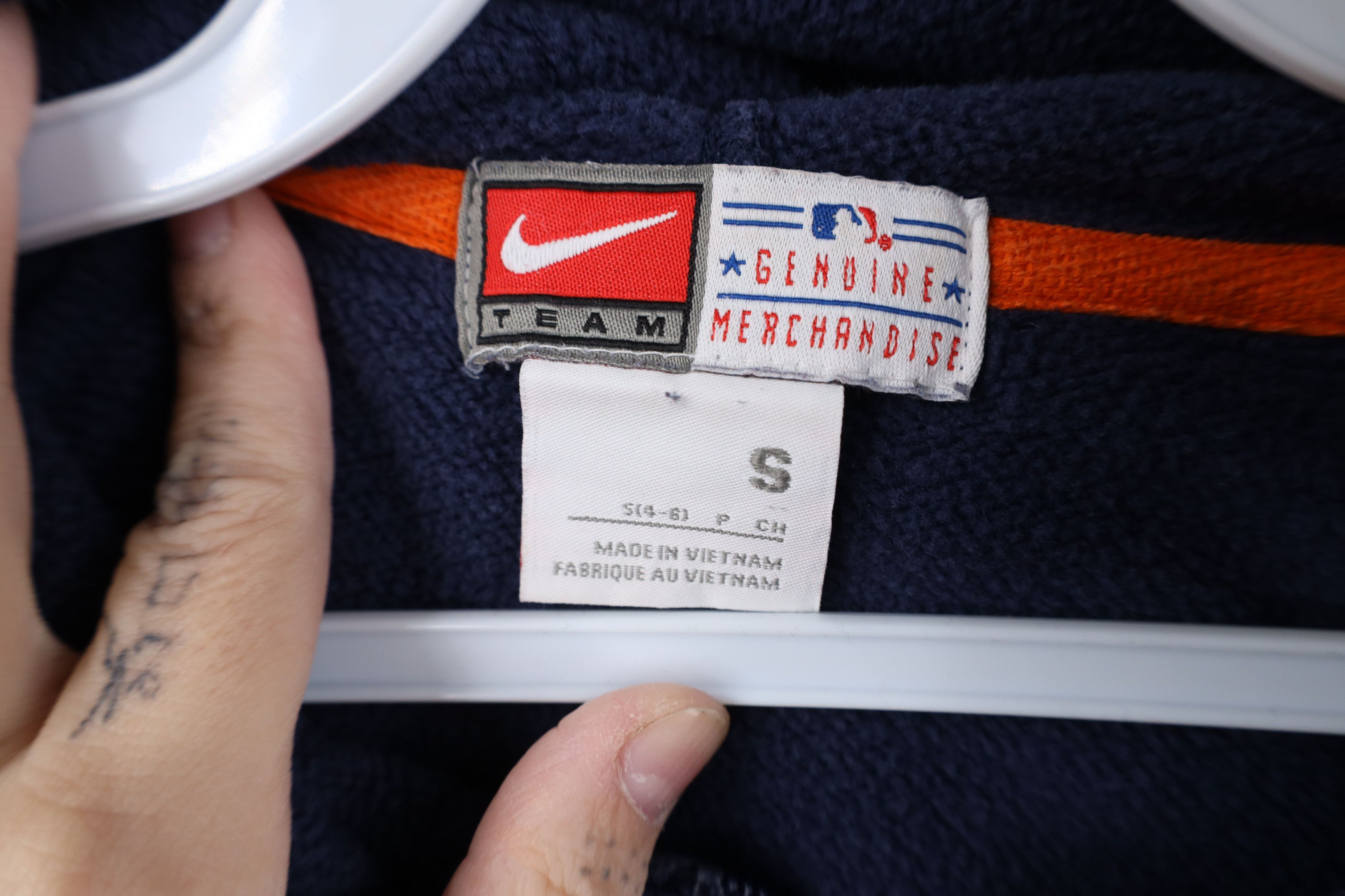 Nike Vintage Nike Travis Scott Mini Swoosh Detroit Tigers Hoodie Size S / US 4 / IT 40 - 9 Thumbnail