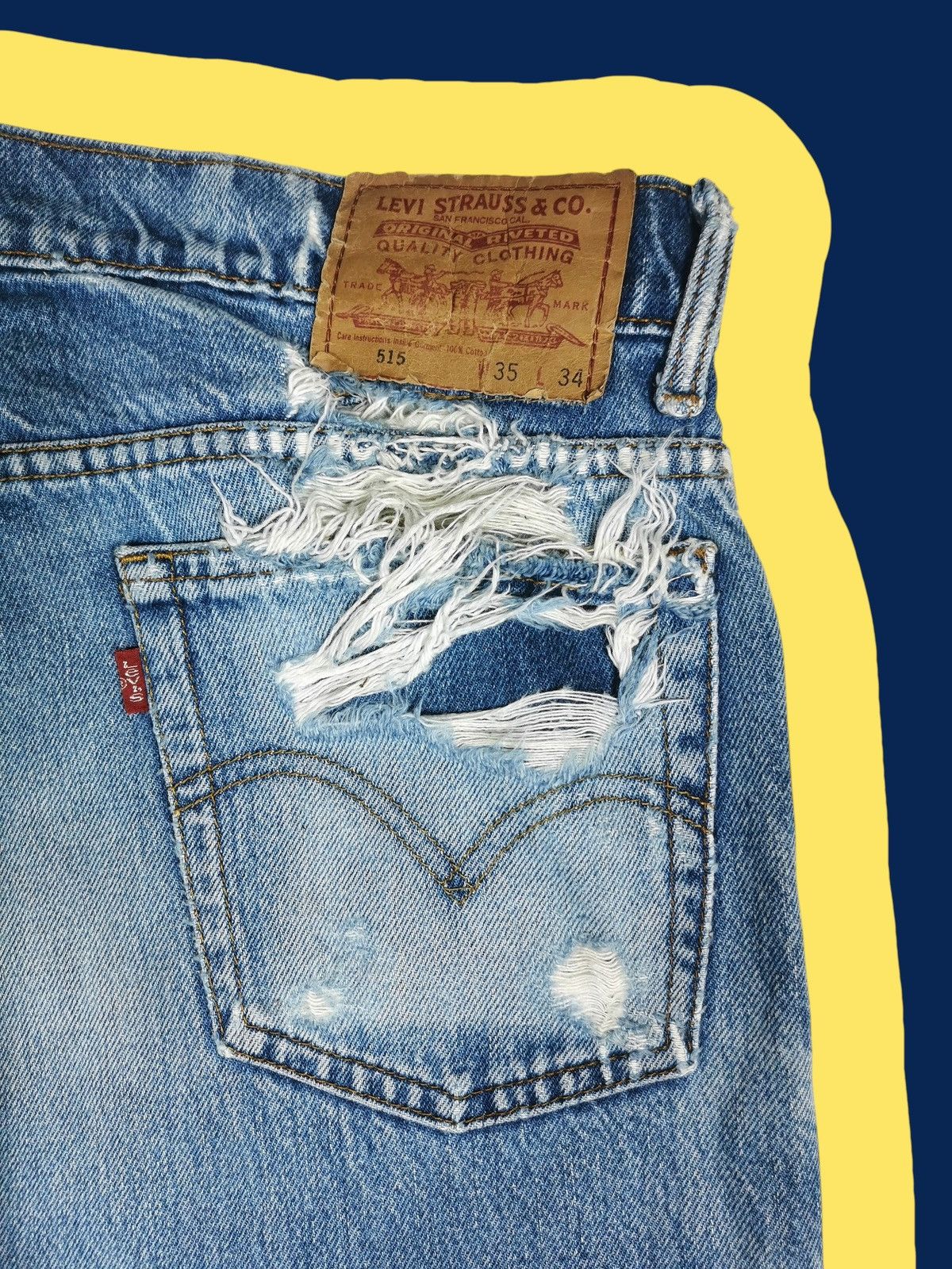 Levi's Vintage levis 515 distressed jeans Size US 33 - 5 Thumbnail