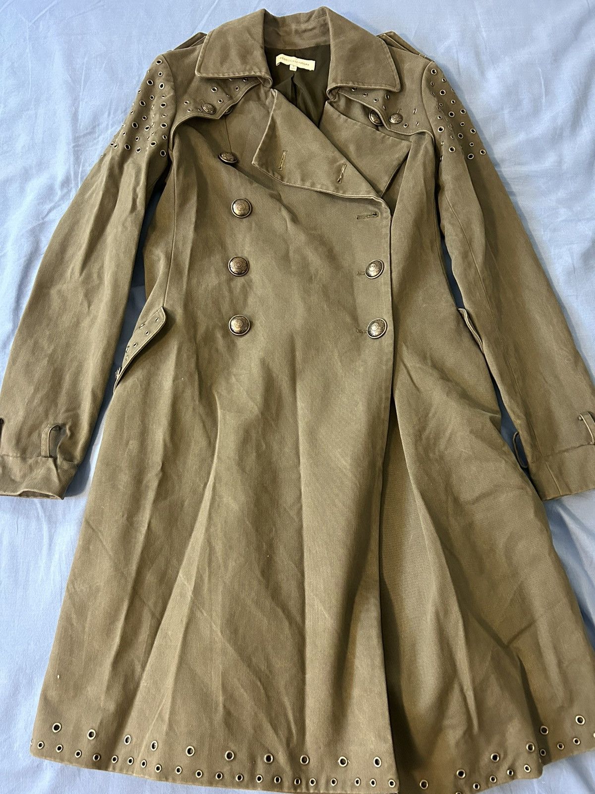 Rebecca Minkoff rebecca minkoff green trench coat Size S / US 4 / IT 40 - 1 Thumbnail