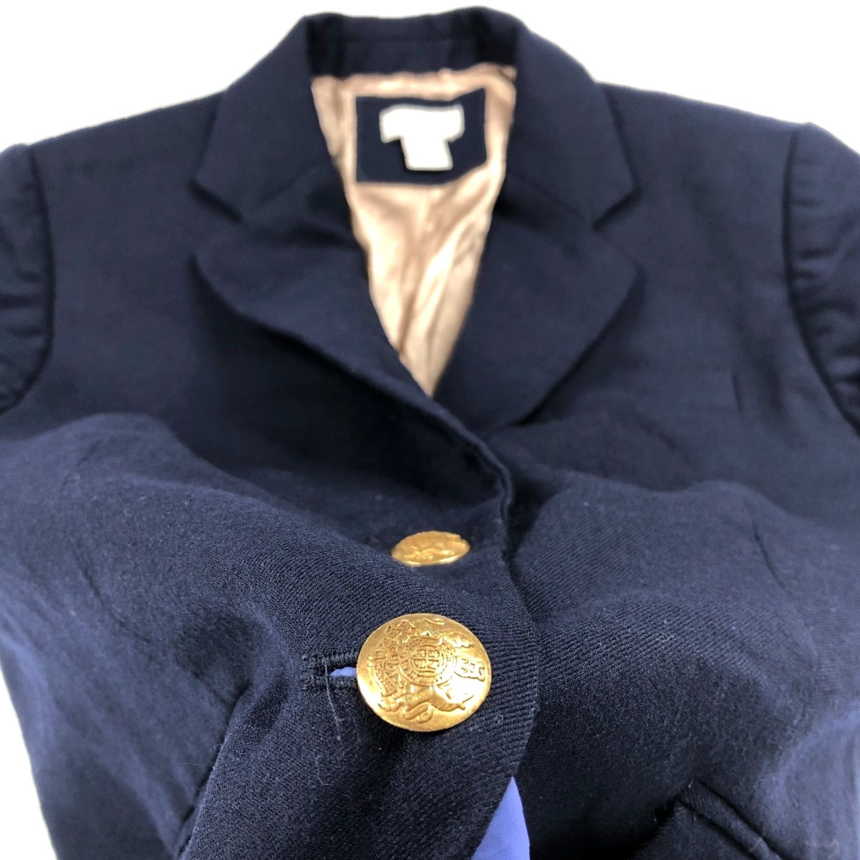 J.Crew J.Crew Blazer Wool Blend Button Blue 4 Keating Mid-Length Wool Blend Lining Polyester Button Closure Women Regular Jacket Coat Blazer retro Vintage No Size S / US 4 / IT 40 - 7 Thumbnail