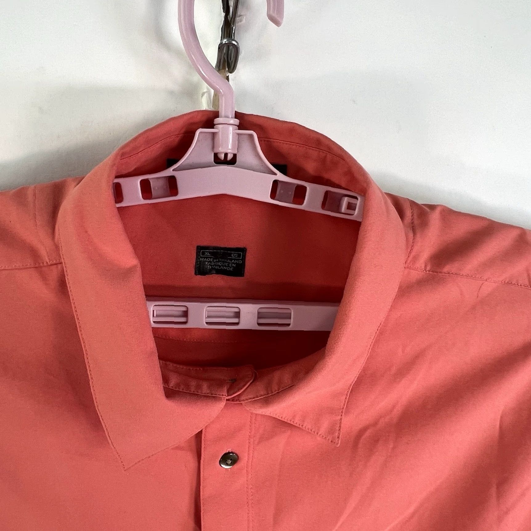 Vintage Tiger Woods Golf Button-Up Shirt Mens XL Orange Short Sleeve Microfiber Classic Sports Size US XL / EU 56 / 4 - 3 Thumbnail