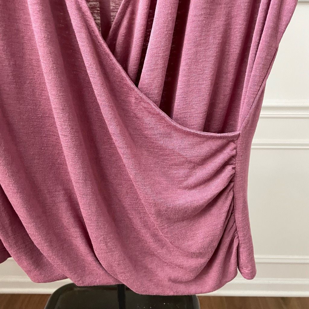 Athleta Athleta Breezy Wrap Top Mauve Pink 988031 $50 L Size L / US 10 / IT 46 - 3 Thumbnail