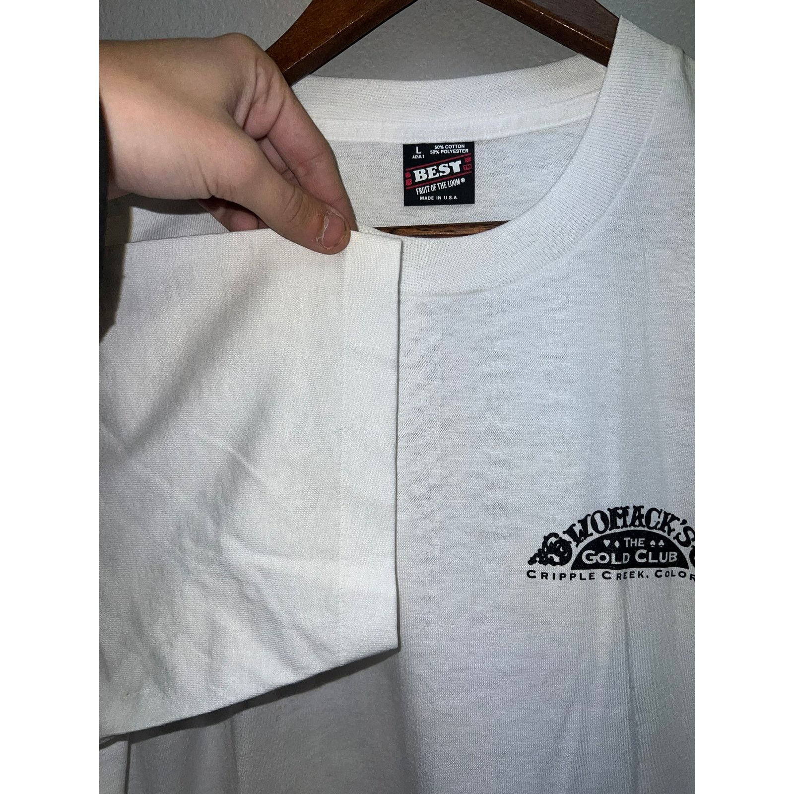 Fruit Of The Loom Vintage Womacks Casino Shirt Cripple Creek Tee 90s Large Size US L / EU 52-54 / 3 - 4 Thumbnail