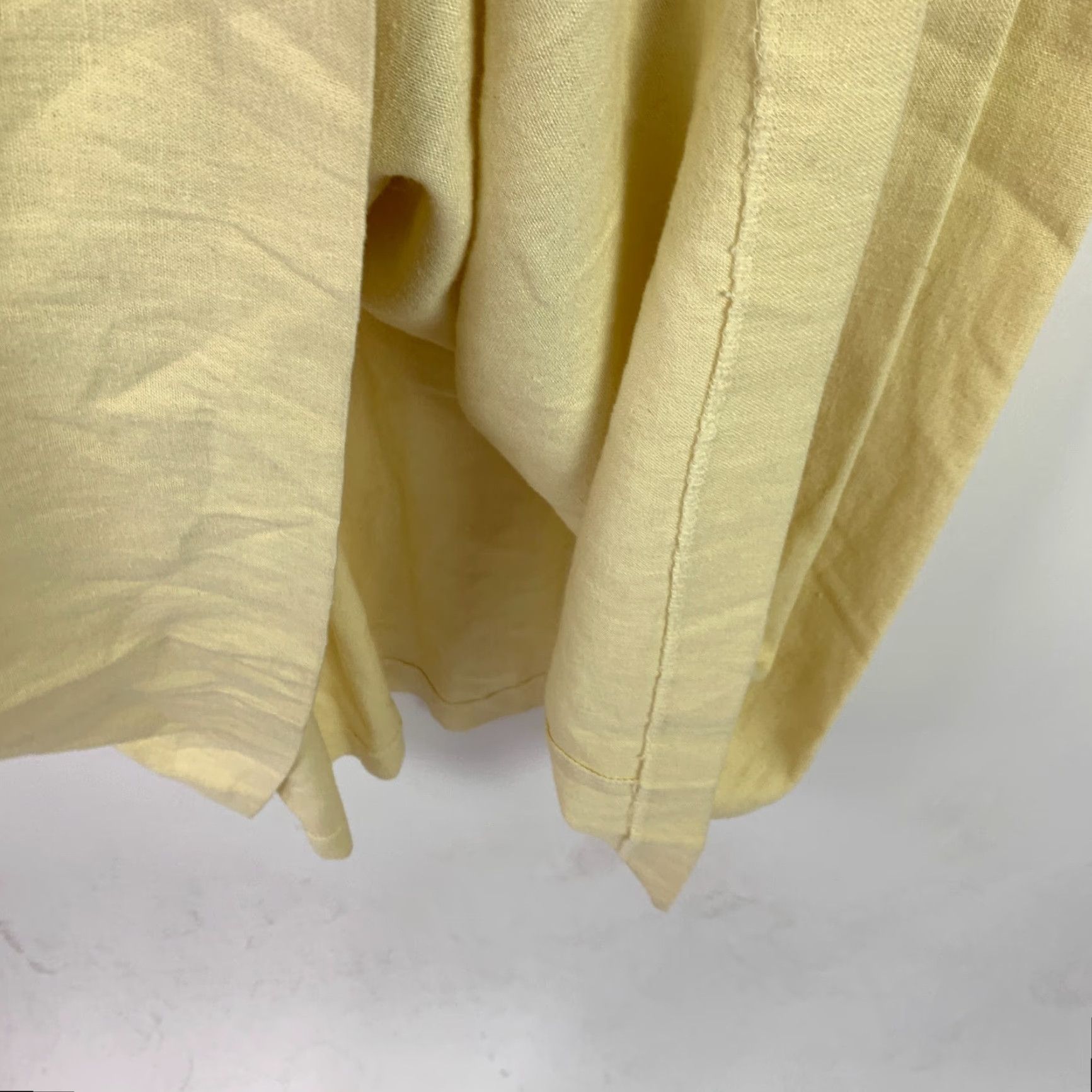 Vintage VINTAGE 90s Plaza South Floral Embroidered Linen Blend Yellow Modest Dress 8 Ladies Womens Size XXS / US 00 / IT 34 - 6 Thumbnail
