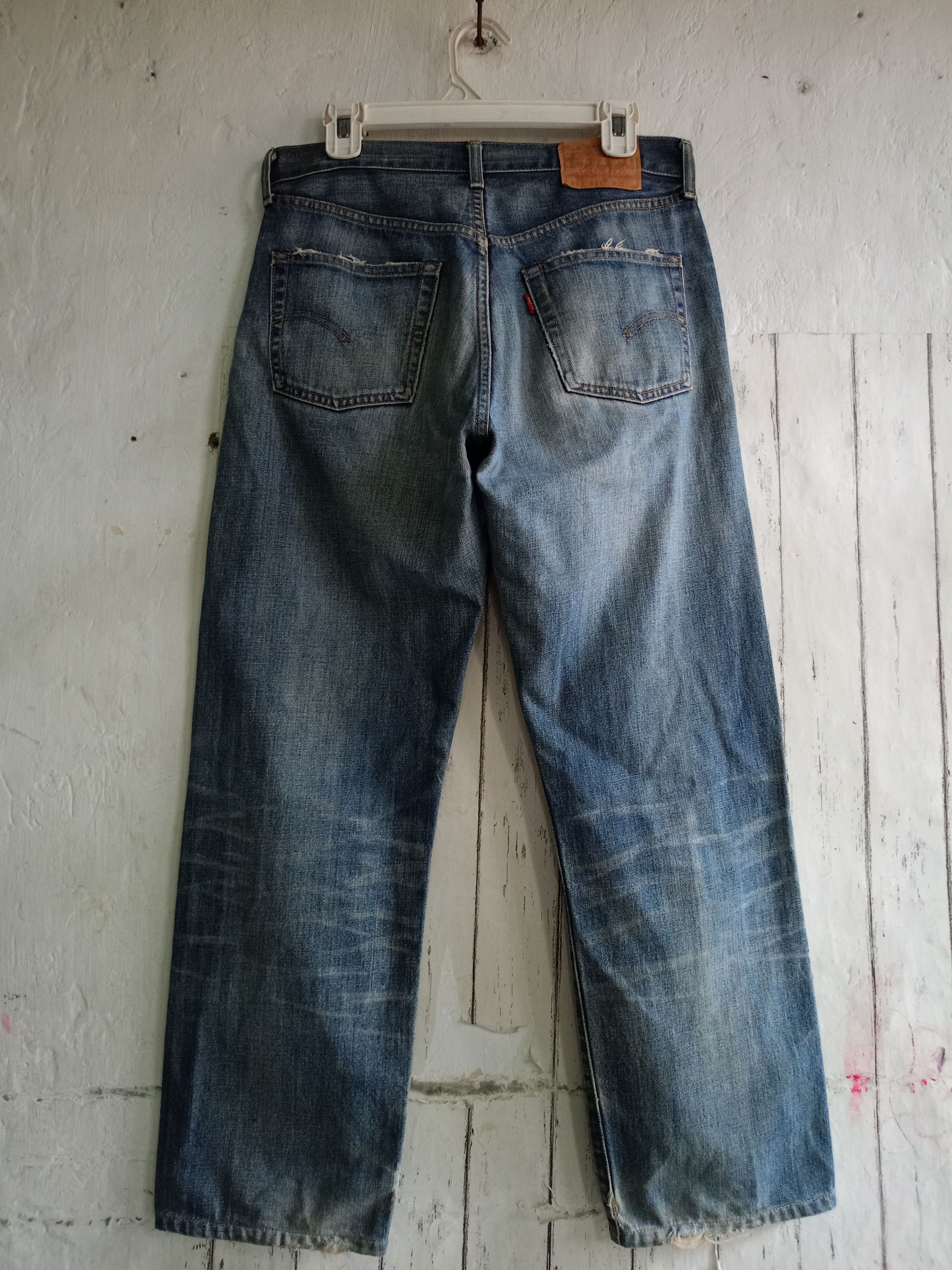 Levi's Vintage Clothing Vintage Levi's 502 Selvedge Distressed Denim Pants Size US 32 / EU 48 - 5 Thumbnail