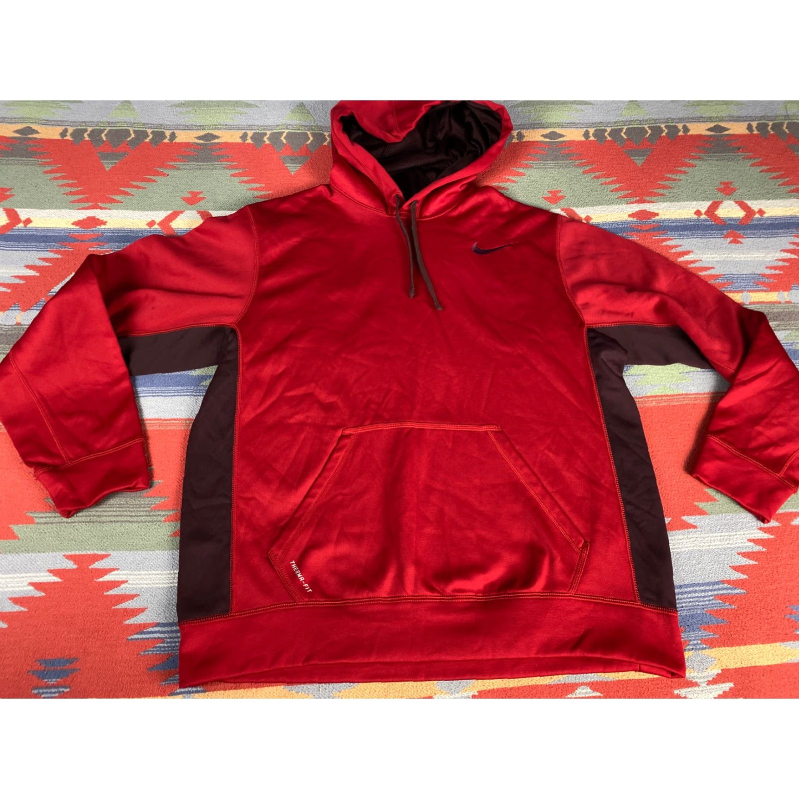 Nike Nike Therms Fit Hoodie Sweatshirt Mens L Red Size US L / EU 52-54 / 3 - 2 Thumbnail