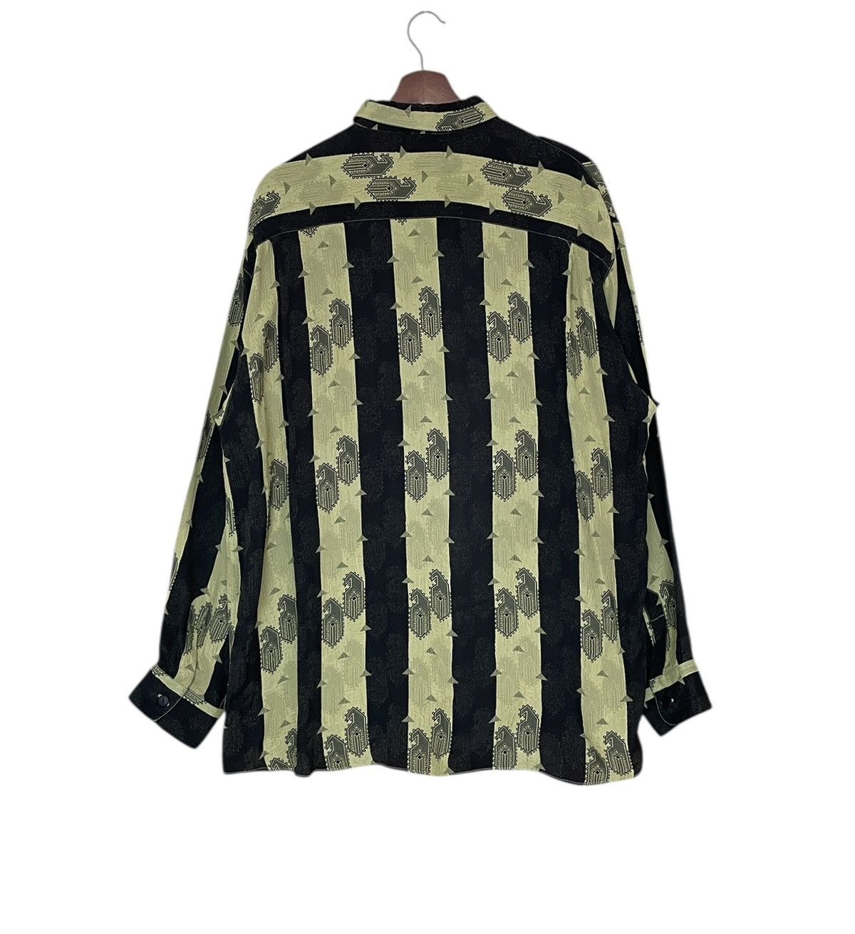 Vintage Vintage Bellows Brut Le Garage & Devoré Pattern Shirt 1990s Size US M / EU 48-50 / 2 - 2 Thumbnail