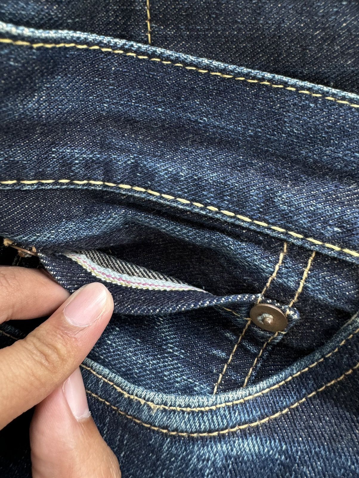Japanese Brand Vintage Triple Square Selvedge Distressed Denim Size US 33 - 10 Thumbnail