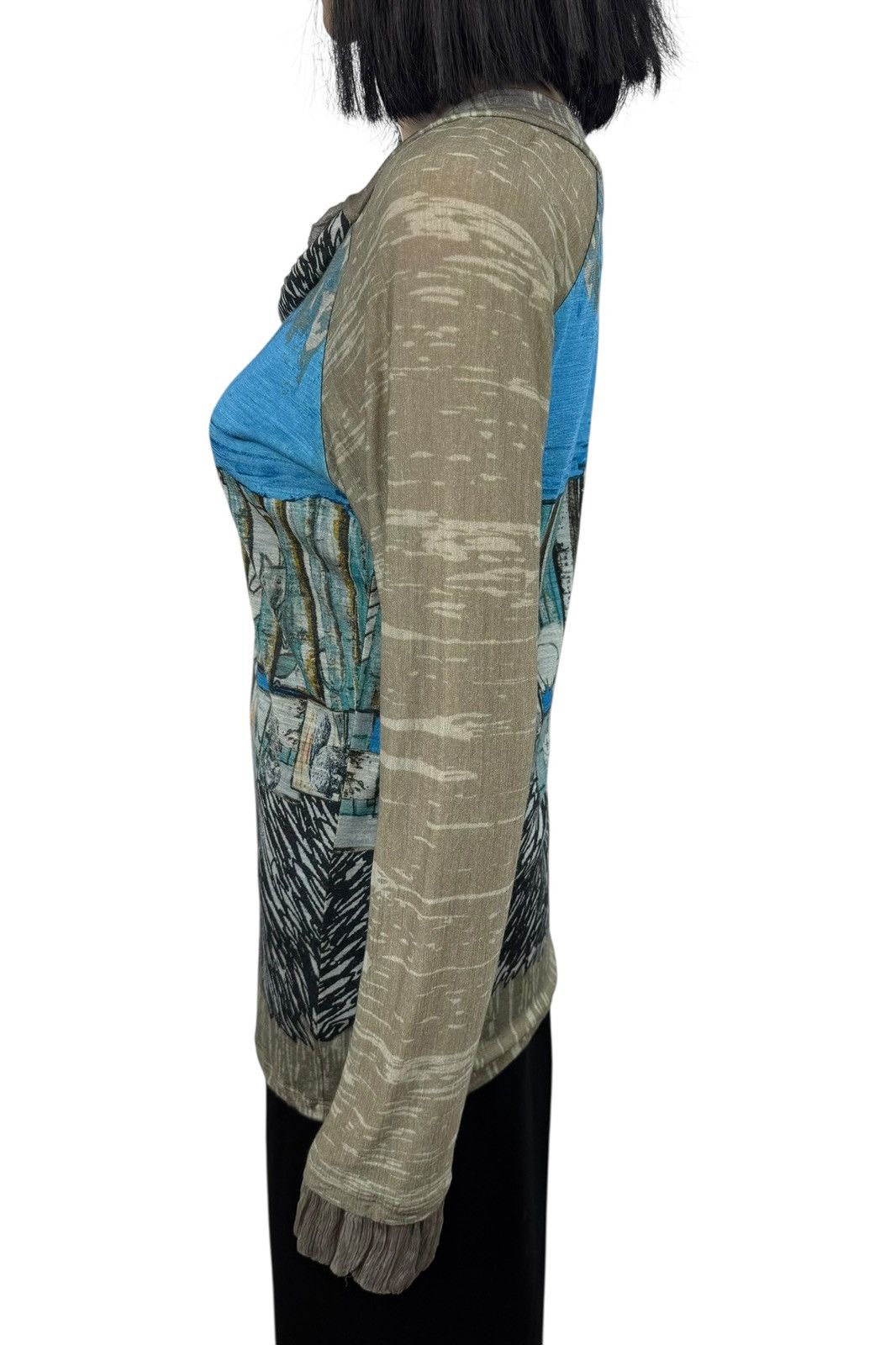 Other Save The Queen Printed Longsleeve Wool Fringed Silk size L Size L / US 10 / IT 46 - 9 Thumbnail